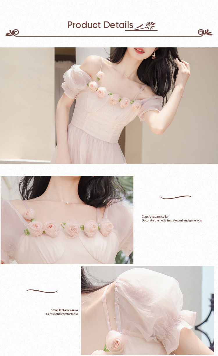 Sweet-Light-Pink-High-Waist-Short-Sleeve-Summer-Casual-Dress07