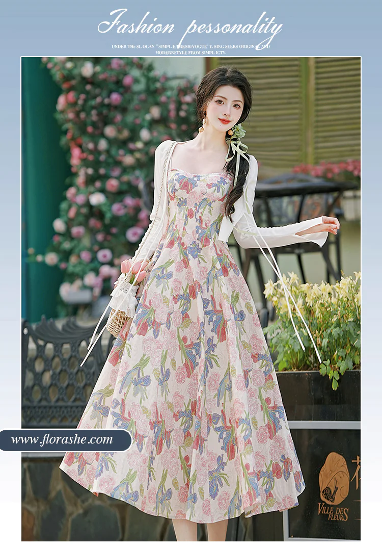 Vintage-Floral-Slip-Sundress-with-Cardigan-Set-Summer-Casual-Outfit07
