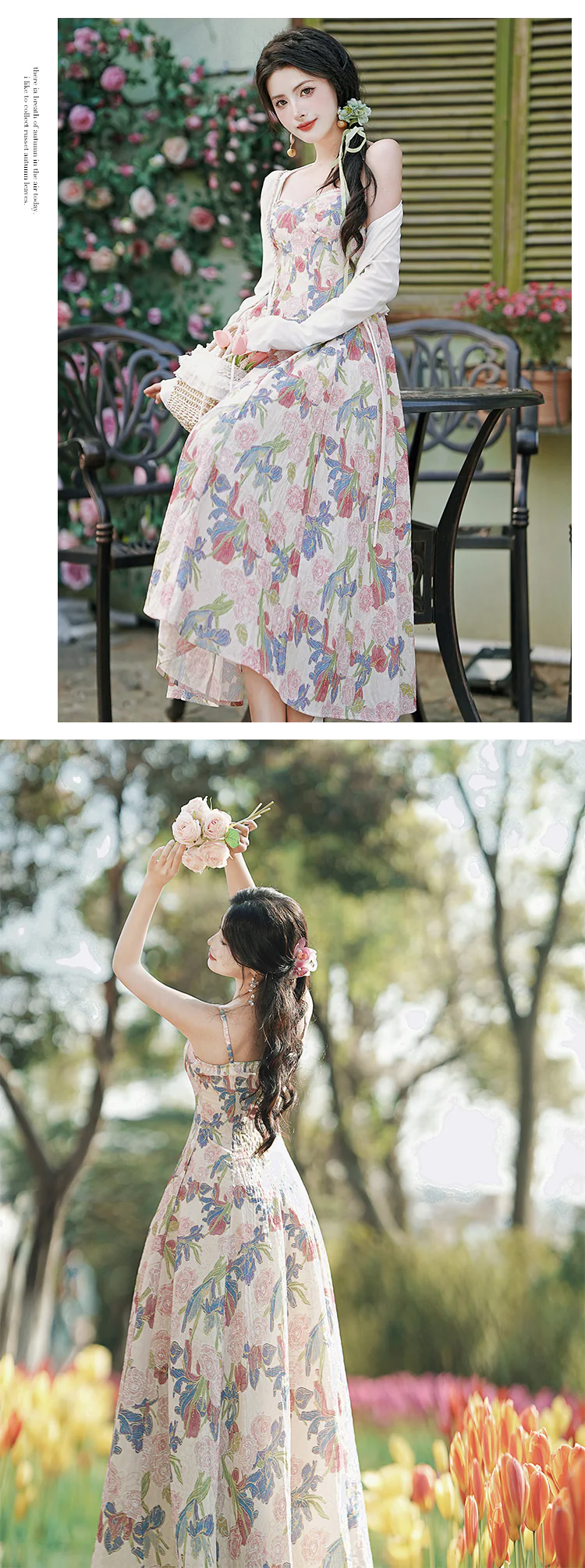 Vintage-Floral-Slip-Sundress-with-Cardigan-Set-Summer-Casual-Outfit14