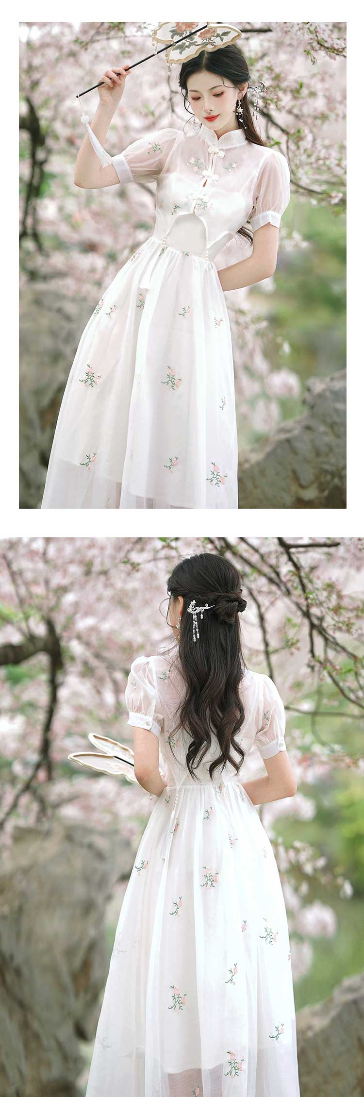 Women-Embroidery-Short-Sleeve-Casual-White-Summer-Maxi-Dress11