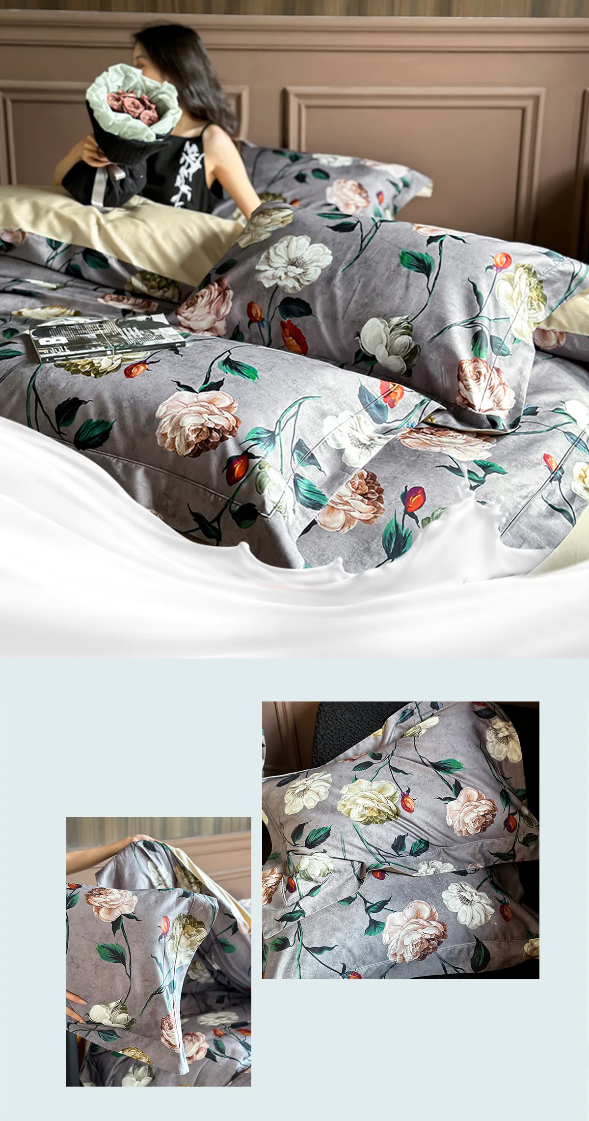 Aesthetic-100S-AB-Side-Floral-Print-Egyptian-Cotton-Bedding-Set13