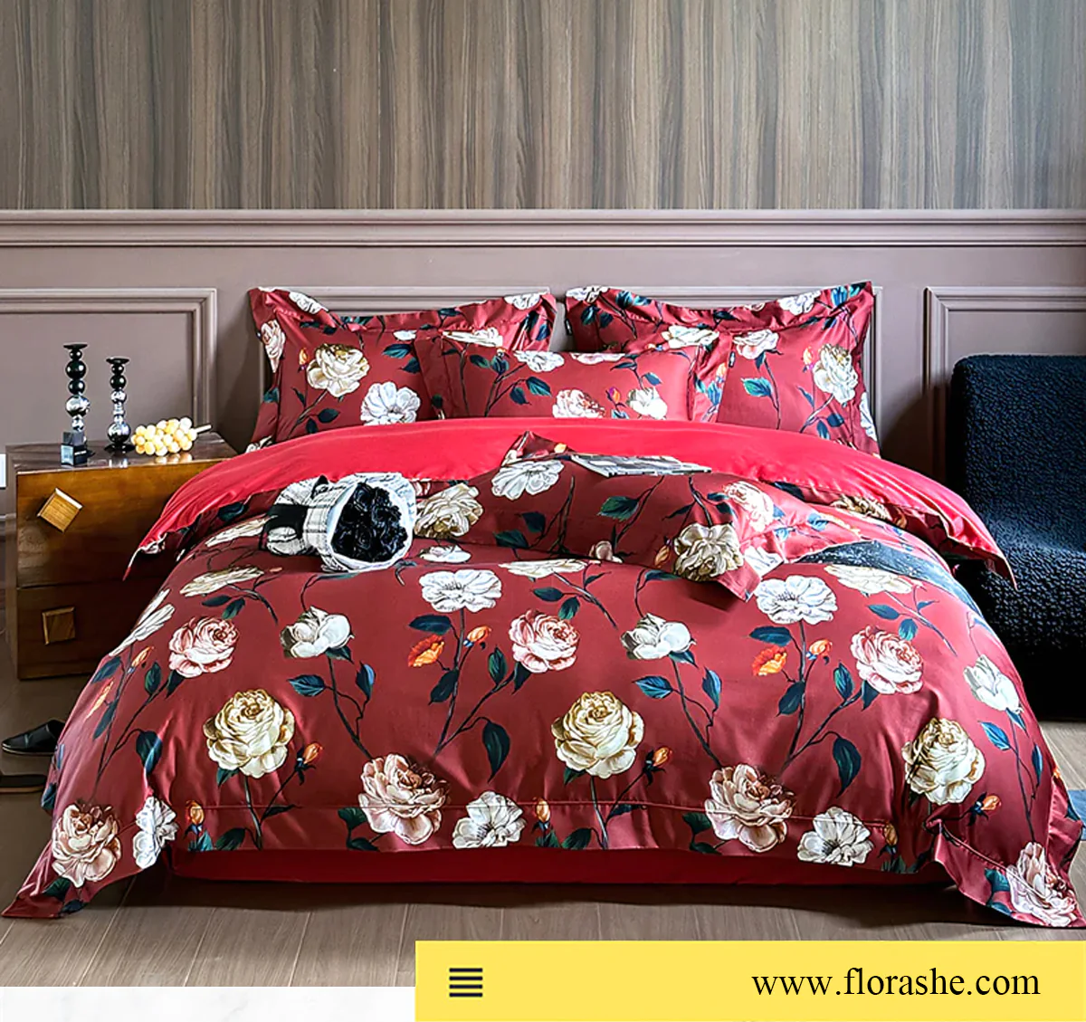 Aesthetic-100S-AB-Side-Floral-Print-Egyptian-Cotton-Bedding-Set15