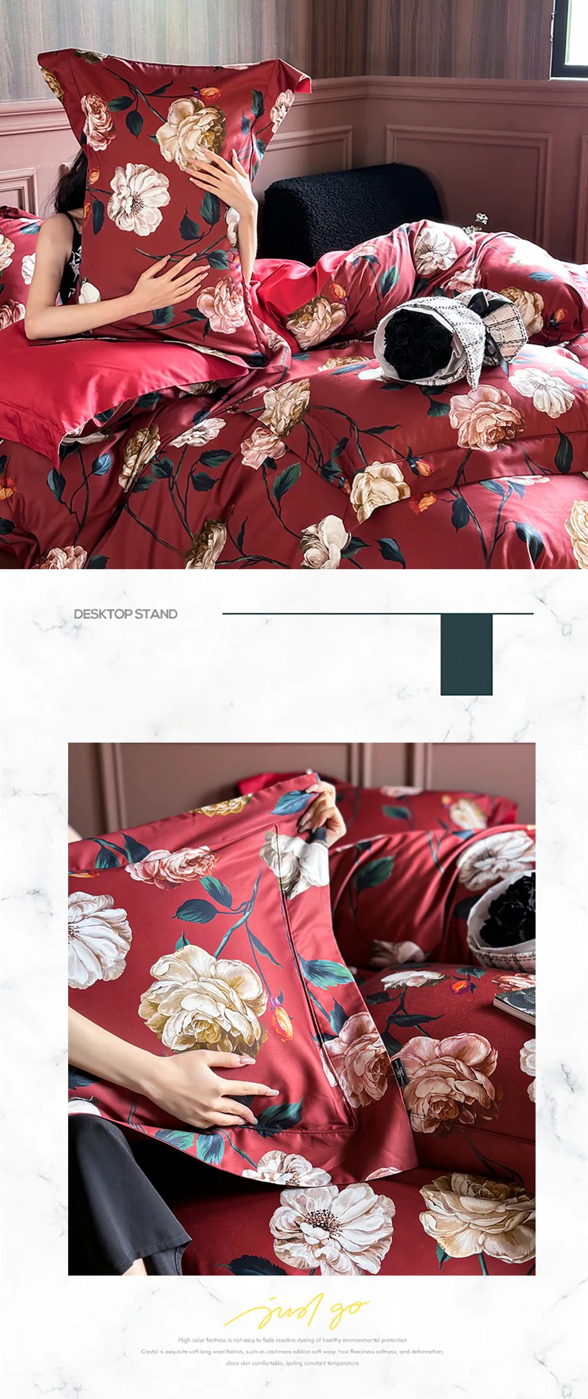 Aesthetic-100S-AB-Side-Floral-Print-Egyptian-Cotton-Bedding-Set19