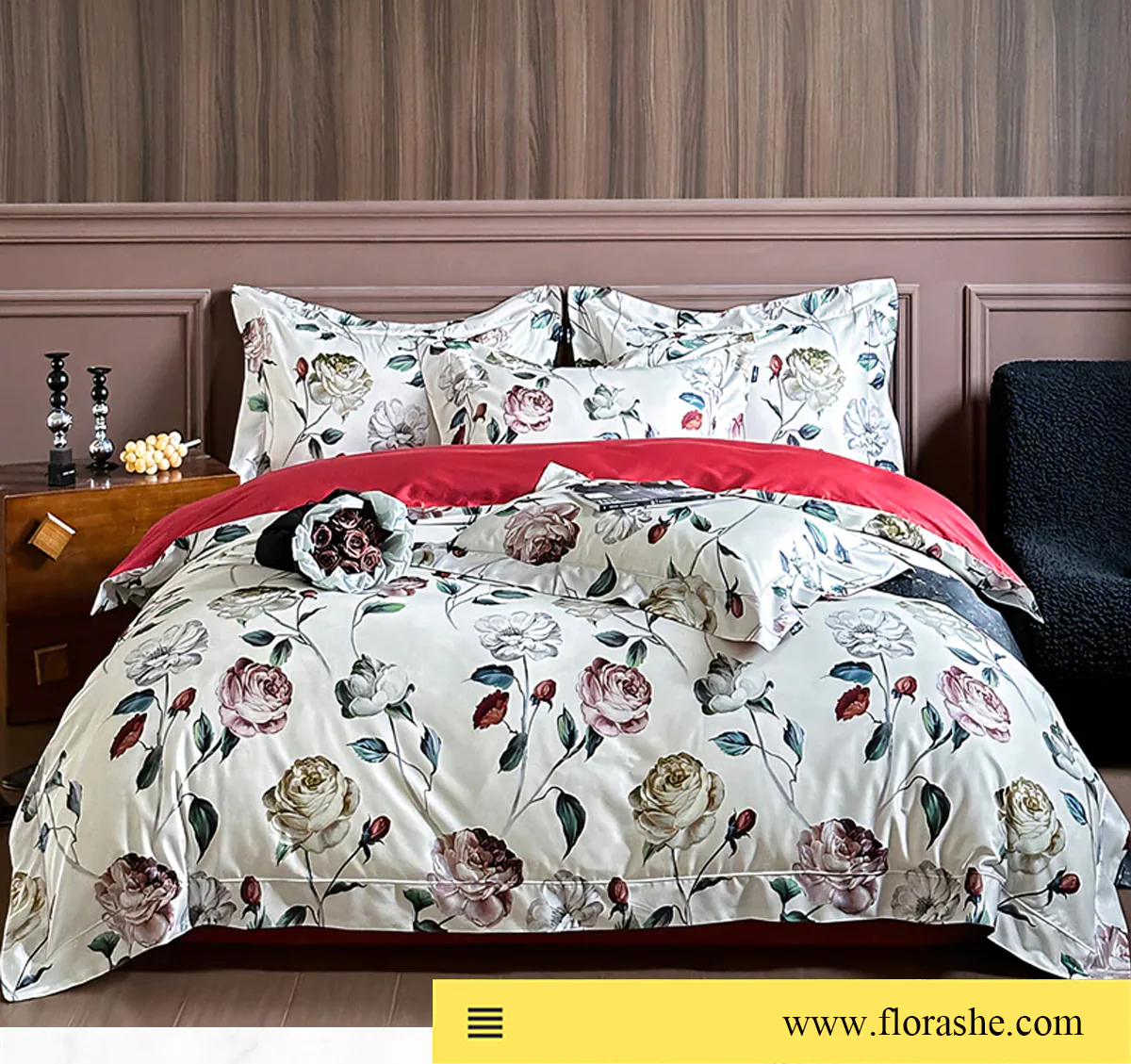 Aesthetic-100S-AB-Side-Floral-Print-Egyptian-Cotton-Bedding-Set20