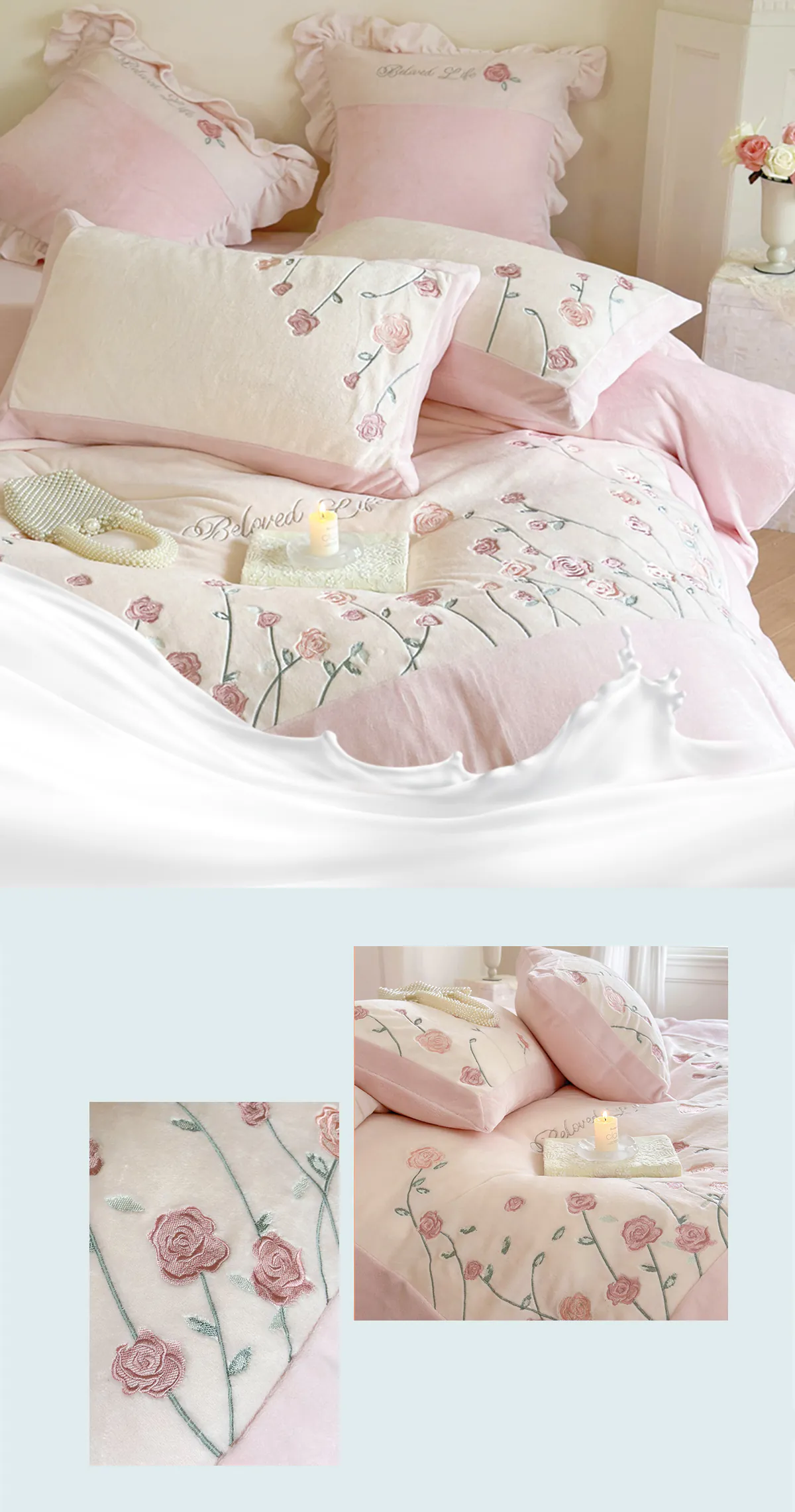 Aesthetic-A-Class-Milk-Velvet-Duvet-Cover-Flat-Sheet-Pillowcase-4-Pcs-Set10