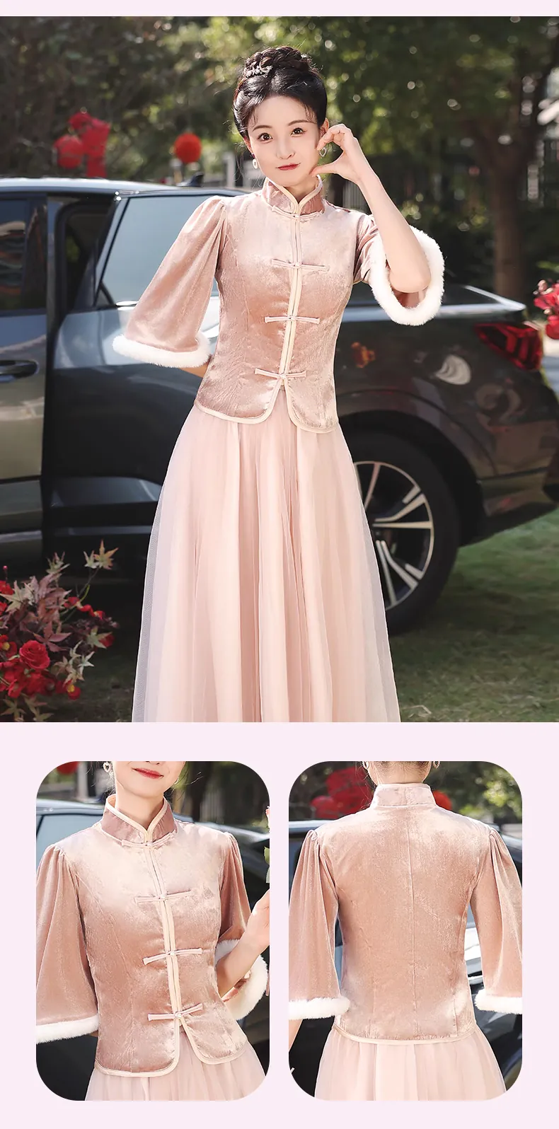 Charming-Thicken-Pink-Velvet-Long-Sleeve-Chinese-Style-Bridesmaid-Dress26
