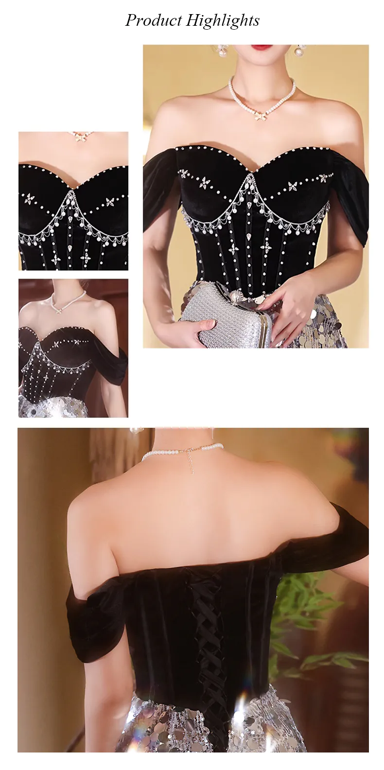 Glamorous-Sparkling-Silver-Sequin-Off-Shoulder-Mermaid-Cocktail-Formal-Dress09