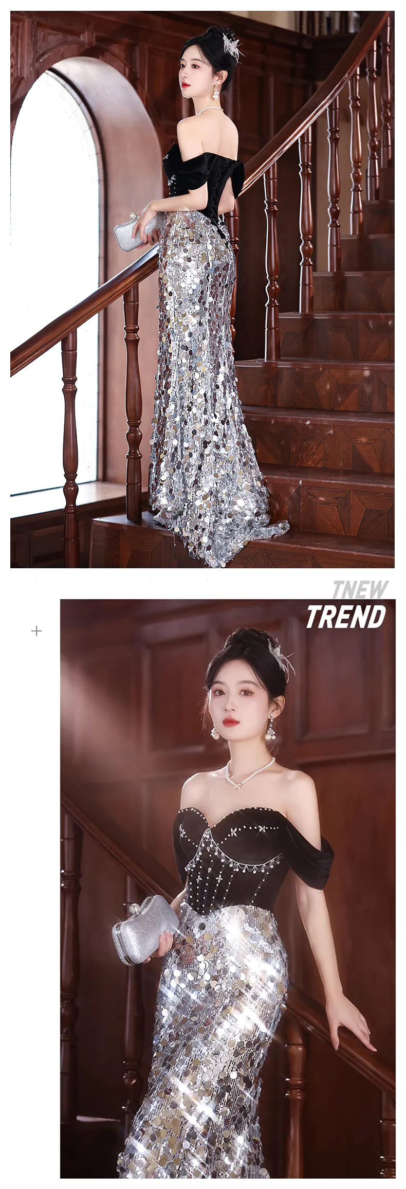 Glamorous-Sparkling-Silver-Sequin-Off-Shoulder-Mermaid-Cocktail-Formal-Dress13