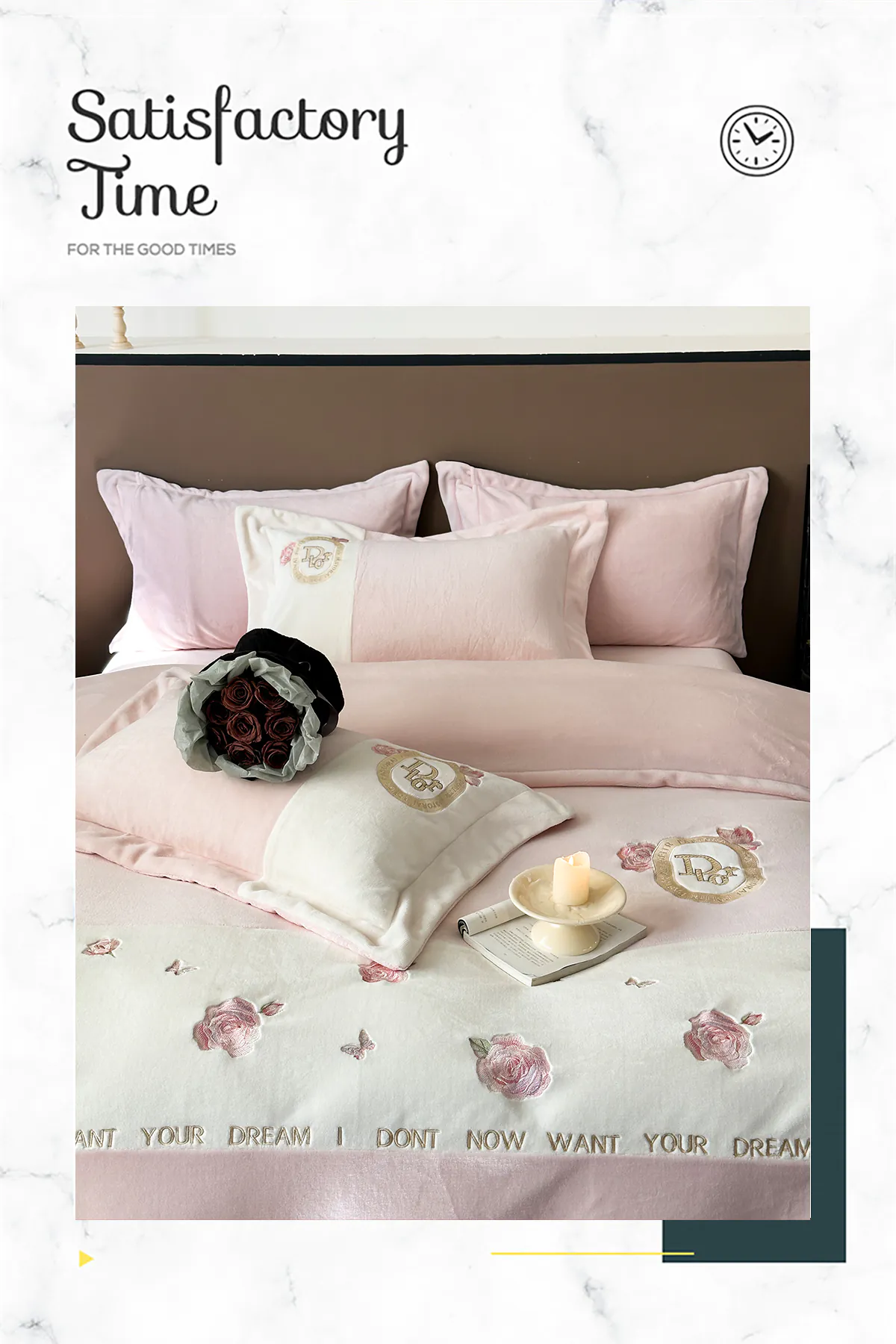 Luxury-High-Weight-260g-Milk-Velvet-Quilt-Cover-Bed-Sheet-4-Pcs-Set10