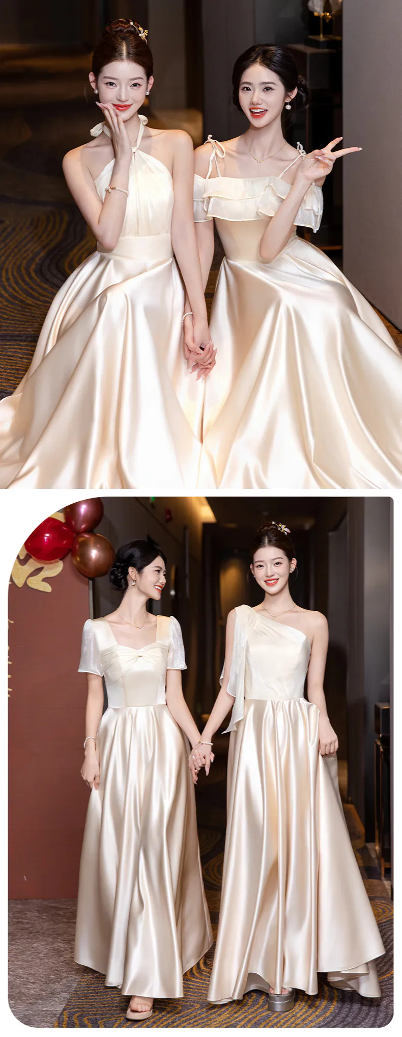 Modern-Champagne-Satin-Bridesmaid-Dress-City-Hall-Wedding-Guest-Gown08