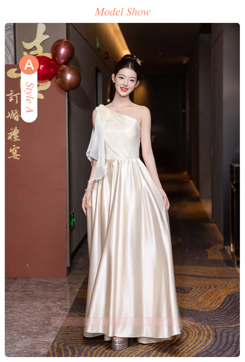 Modern-Champagne-Satin-Bridesmaid-Dress-City-Hall-Wedding-Guest-Gown11