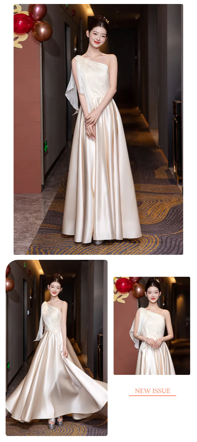 Modern-Champagne-Satin-Bridesmaid-Dress-City-Hall-Wedding-Guest-Gown12