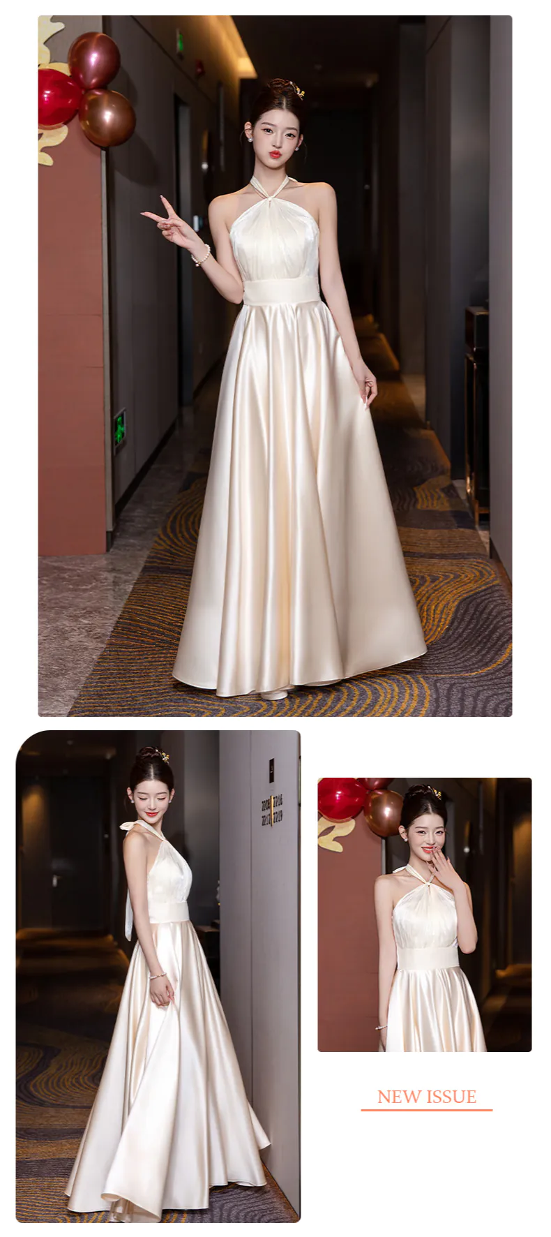 Modern-Champagne-Satin-Bridesmaid-Dress-City-Hall-Wedding-Guest-Gown15