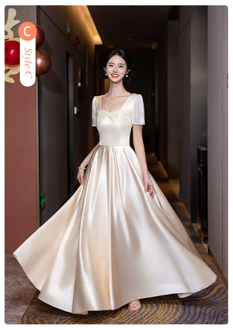 Modern-Champagne-Satin-Bridesmaid-Dress-City-Hall-Wedding-Guest-Gown17