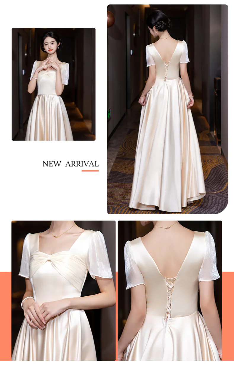 Modern-Champagne-Satin-Bridesmaid-Dress-City-Hall-Wedding-Guest-Gown19