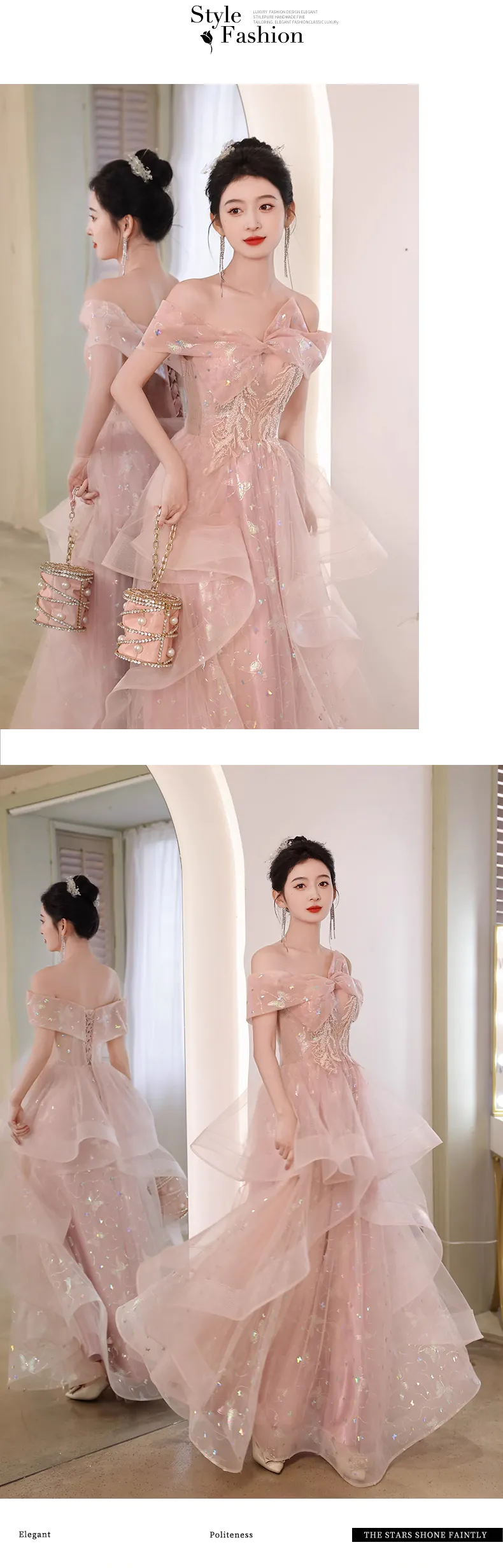 Pink-Off-the-Shoulder-Butterfly-Print-Formal-Prom-Evening-Party-Dress10