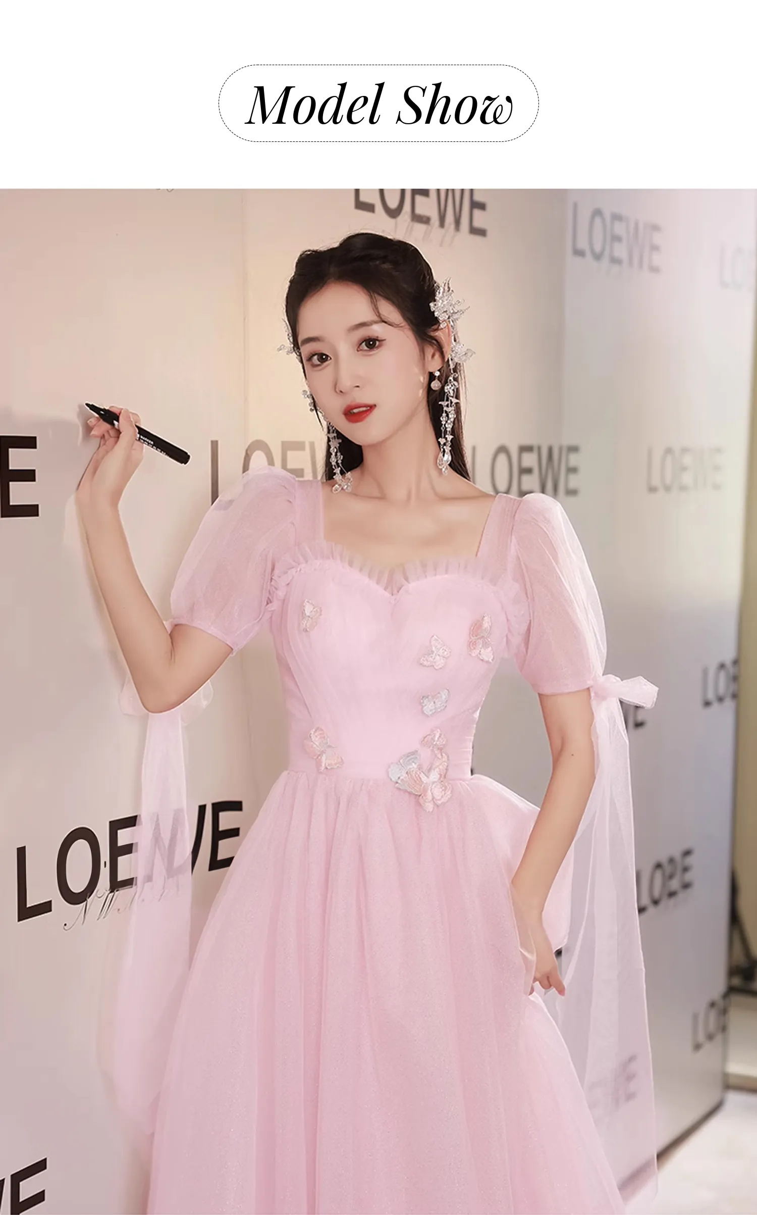 Sweet-Charming-Pink-Tulle-Short-Sleeve-Cocktail-Party-Evening-Dress09