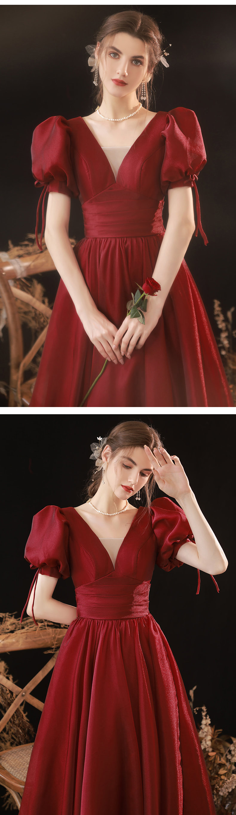 V-Neck-Short-Puff-Sleeve-Red-Prom-Party-Banquet-Evening-Dress08.jpg