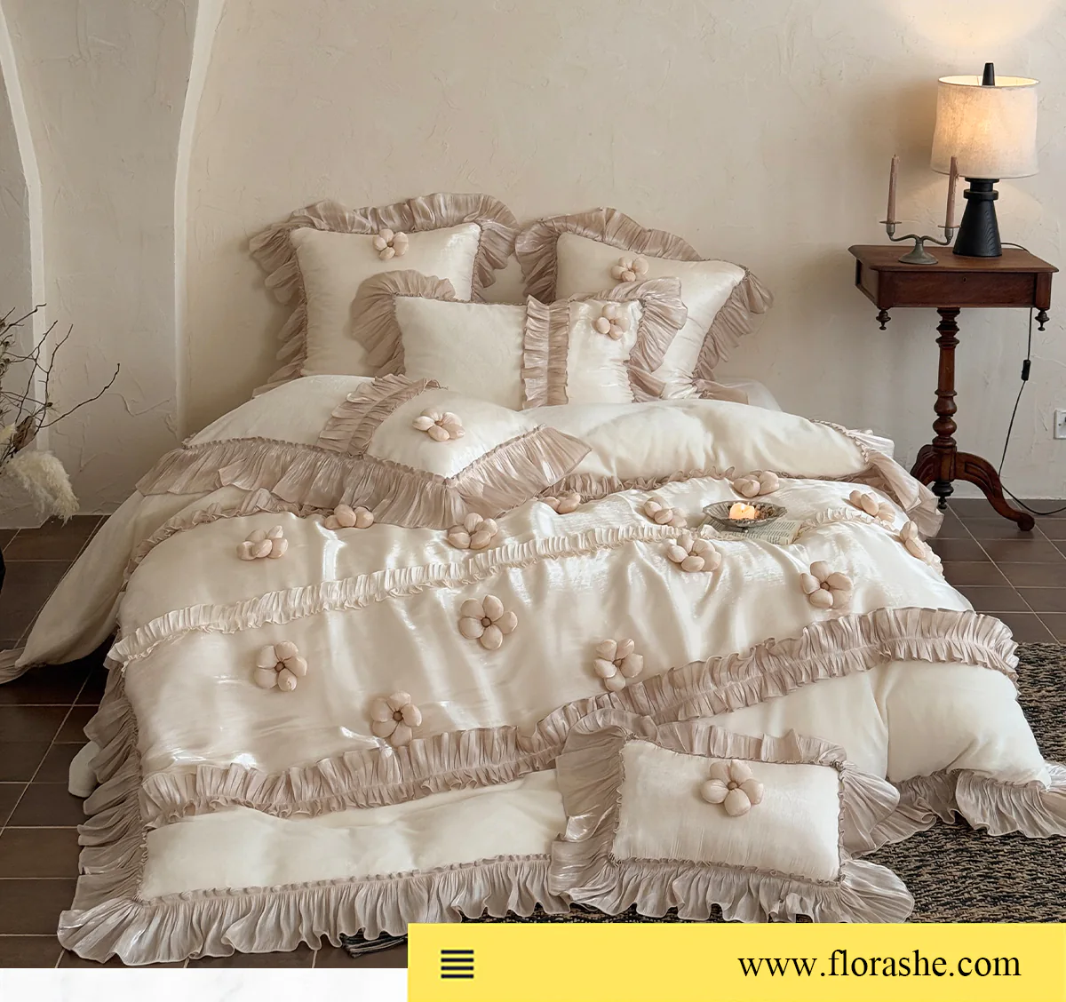 Vintage-Ballet-Plush-Milk-Velvet-Ruffle-Edge-3D-Floral-Boudoir-Bedding-Set14