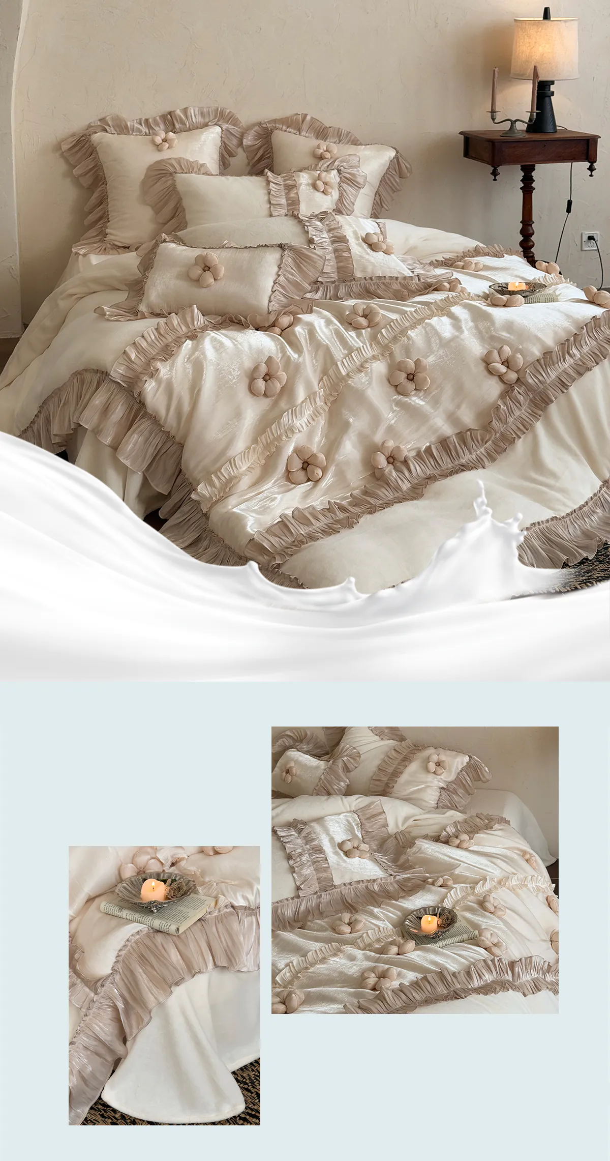 Vintage-Ballet-Plush-Milk-Velvet-Ruffle-Edge-3D-Floral-Boudoir-Bedding-Set17