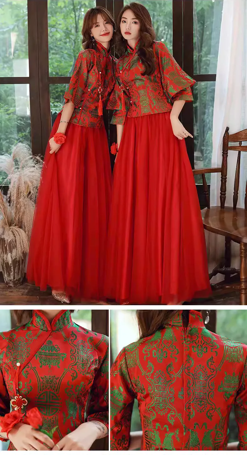 Vintage-Chinese-Style-Red-Bridesmaid-Dress-Party-Formal-Gown-for-Ladies15