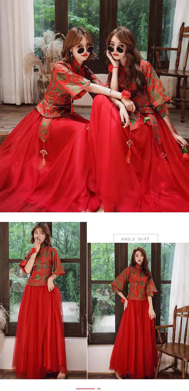 Vintage-Chinese-Style-Red-Bridesmaid-Dress-Party-Formal-Gown-for-Ladies16