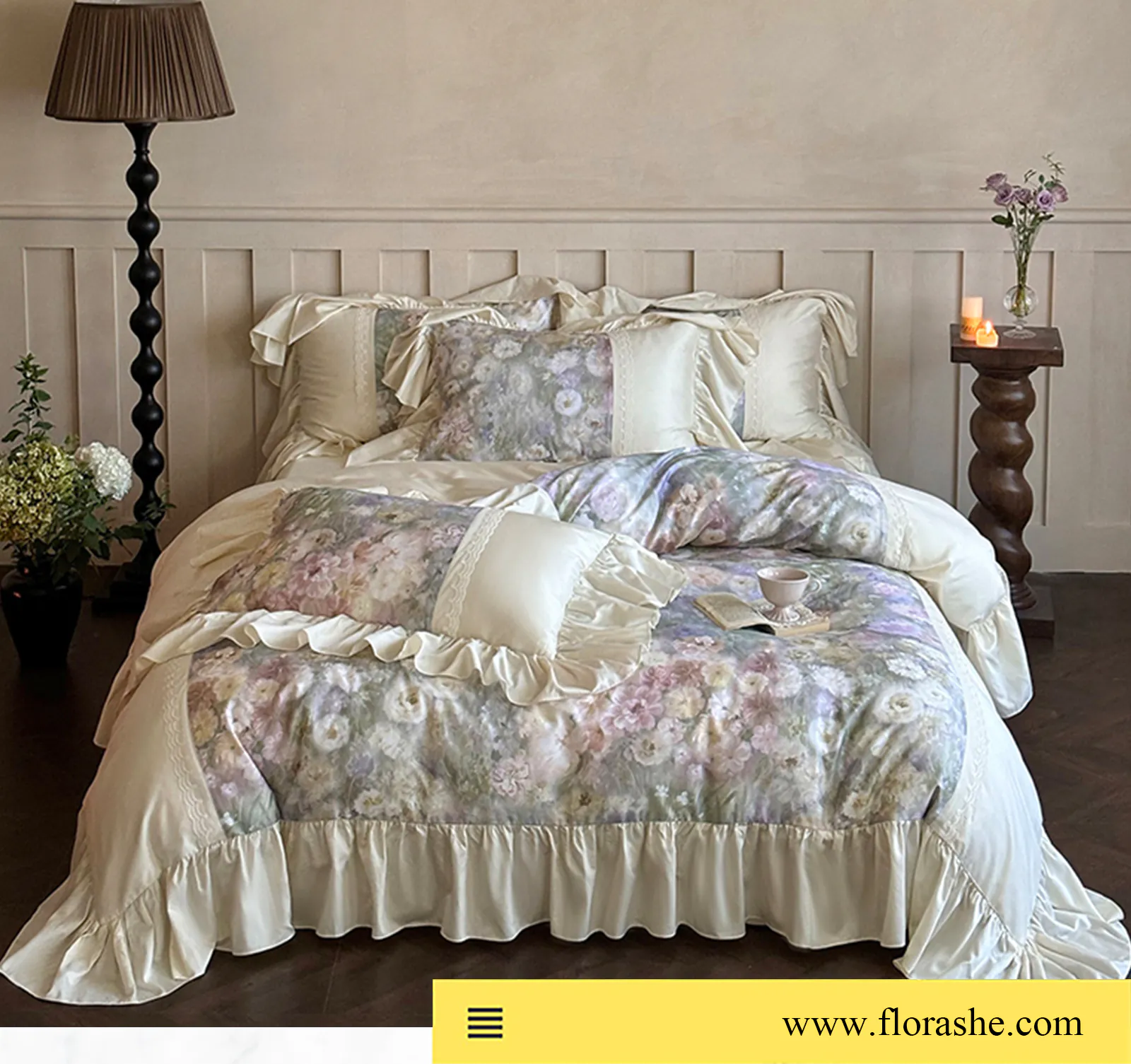 Vintage-Oil-Painting-Tencel-Brushed-Cotton-Ruffle-Duvet-Cover-Set09