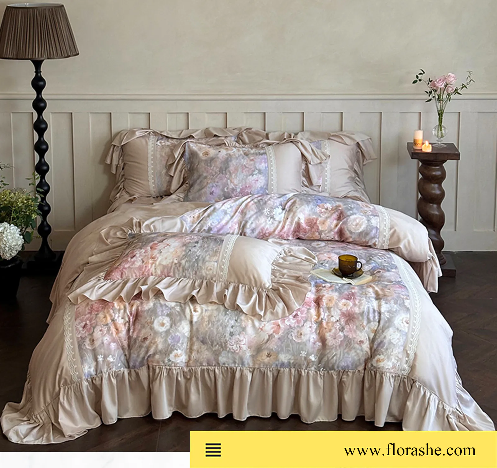 Vintage-Oil-Painting-Tencel-Brushed-Cotton-Ruffle-Duvet-Cover-Set14