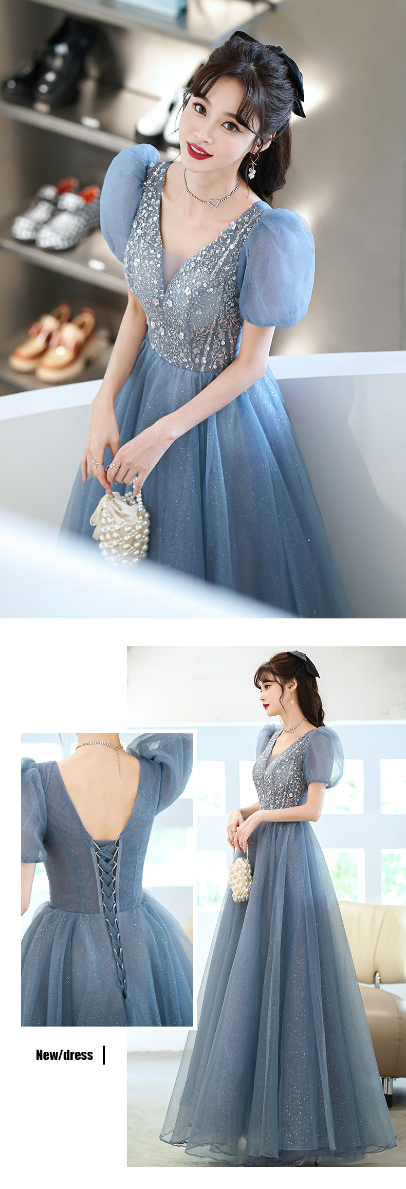 A-Line-Blue-Tulle-Short-Sleeve-Prom-Party-Formal-Evening-Dress14.jpg