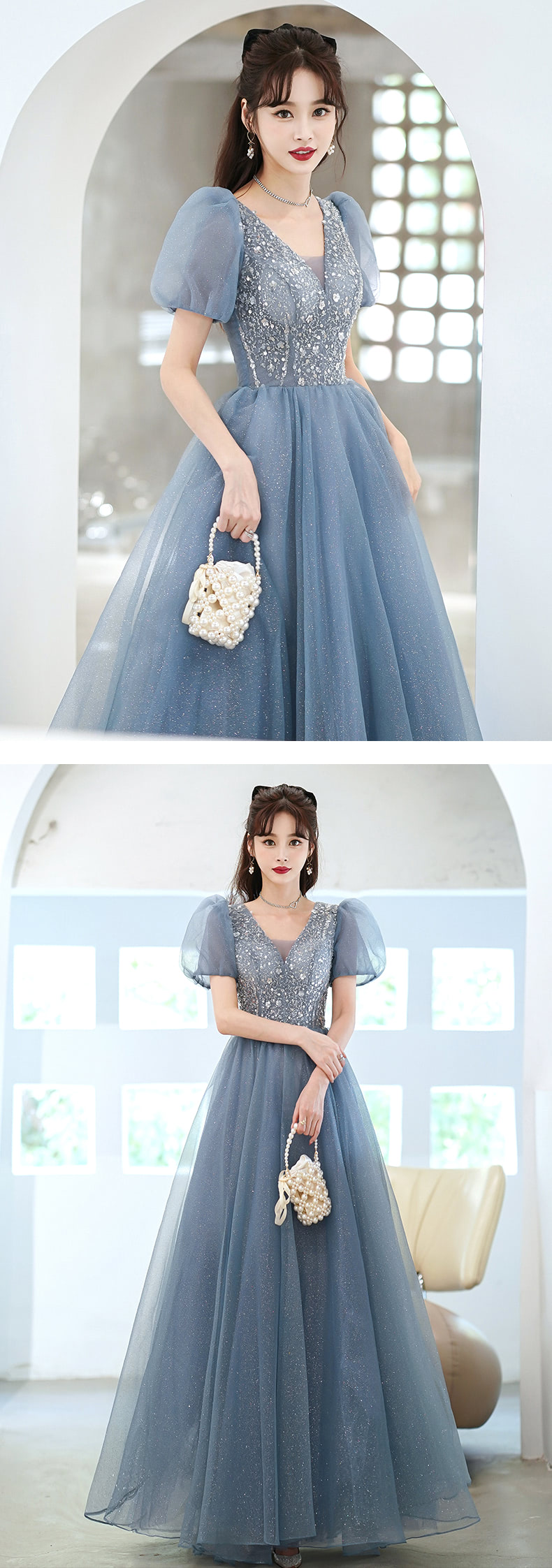 A-Line-Blue-Tulle-Short-Sleeve-Prom-Party-Formal-Evening-Dress15.jpg