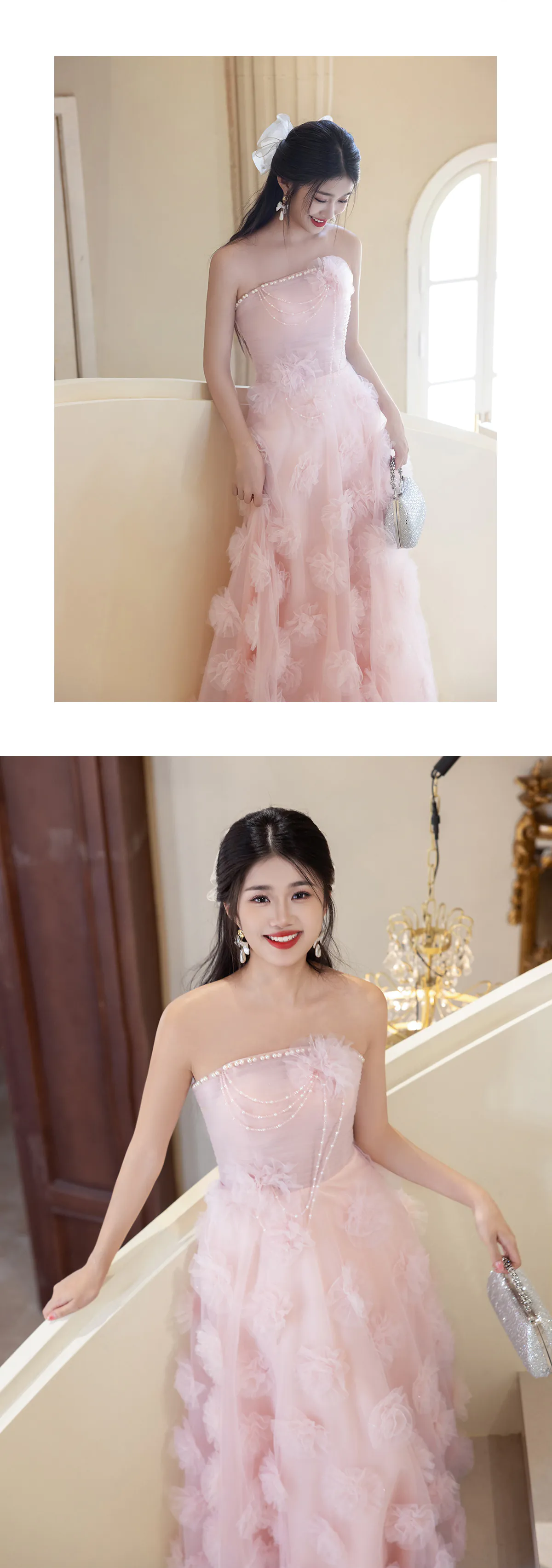 A-Line-Strapless-Blush-Pink-3D-Floral-Layered-Tulle-Formal-Evening-Gown11