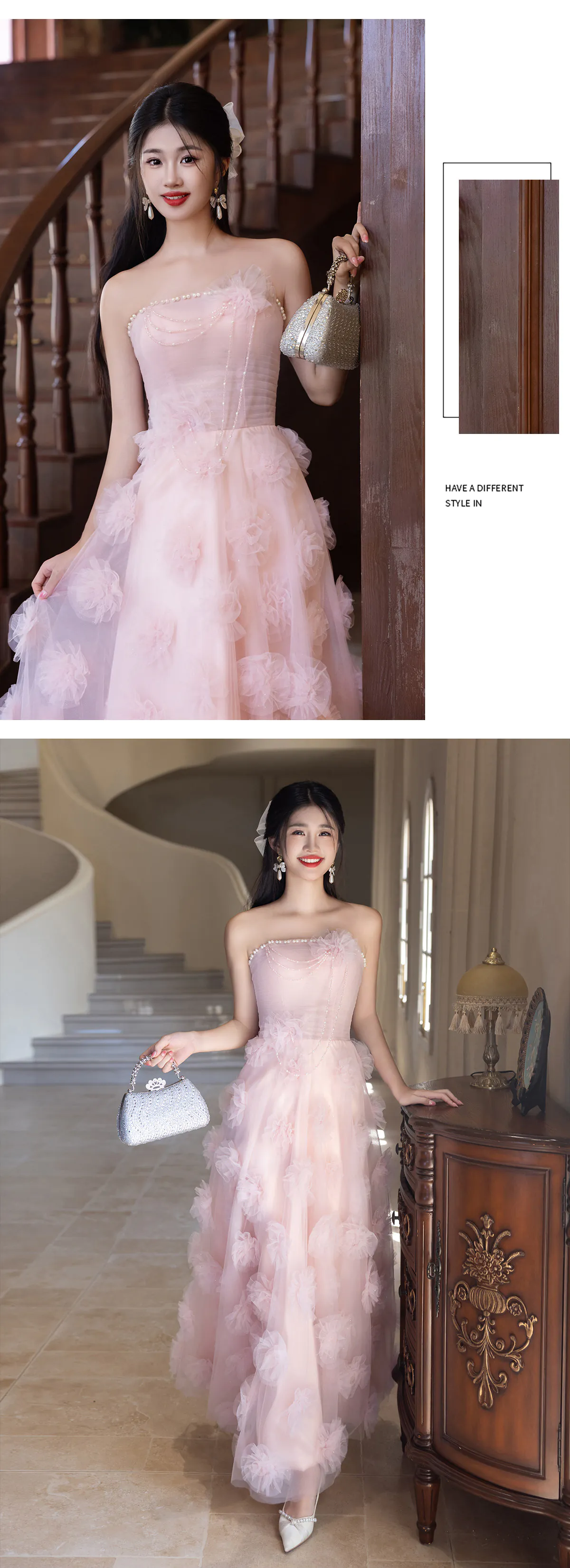 A-Line-Strapless-Blush-Pink-3D-Floral-Layered-Tulle-Formal-Evening-Gown13