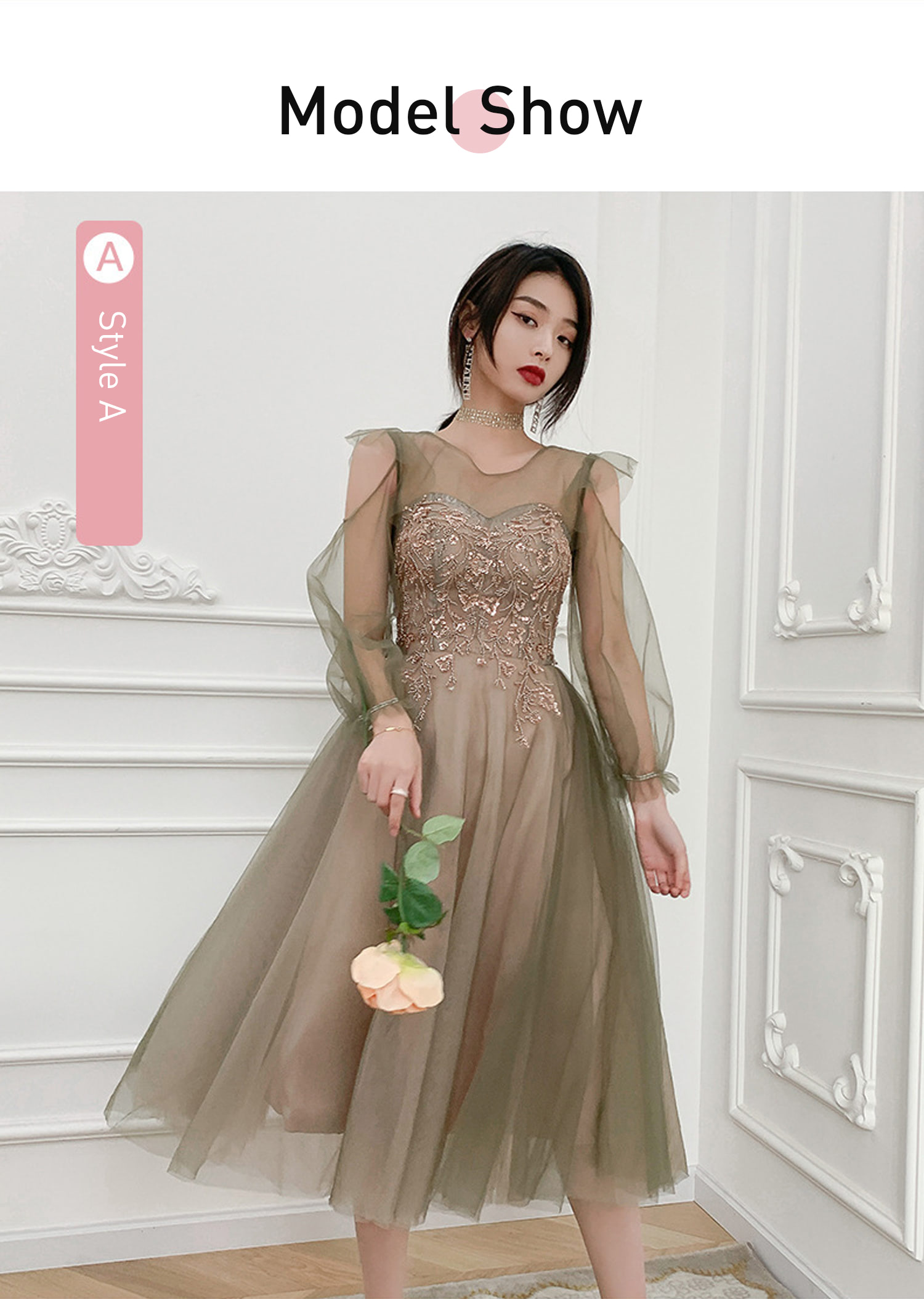 Avocado-Green-Mid-Length-Dress-for-Cocktail-Wedding-Bridesmaid-Party13
