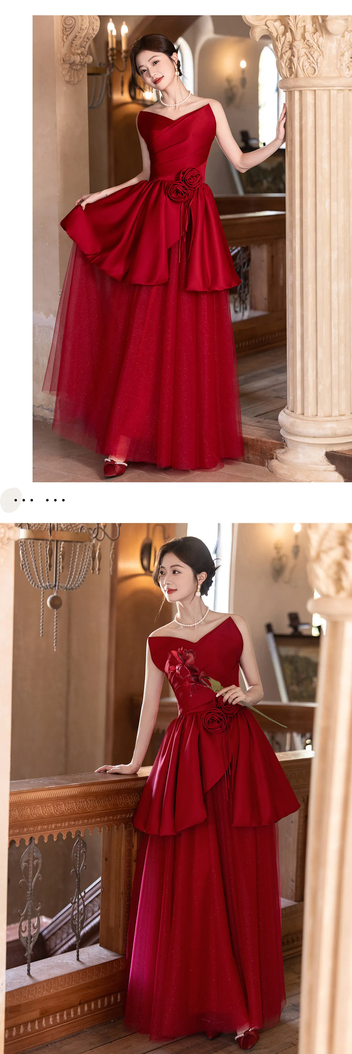Classic-Wine-Red-Satin-Sleeveless-Off-Shoulder-Tulle-Skirt-Formal-Dress12