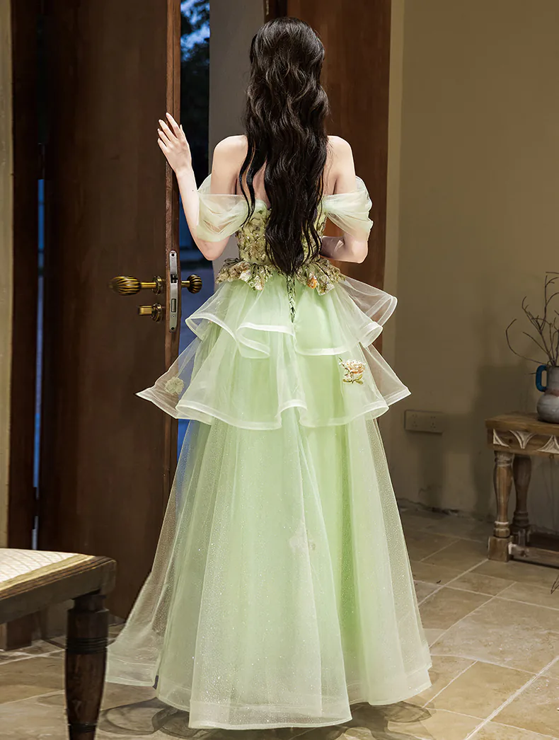 Elegant-Off-Shoulder-Mint-Green-Floral-Embroidery-Tulle-Evening-Dress15
