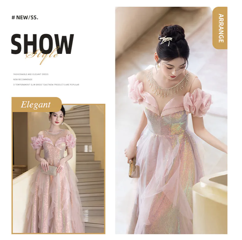 Elegant-Pink-Shimmering-Off-Shoulder-Ruffle-Sleeve-Formal-Evening-Dress09