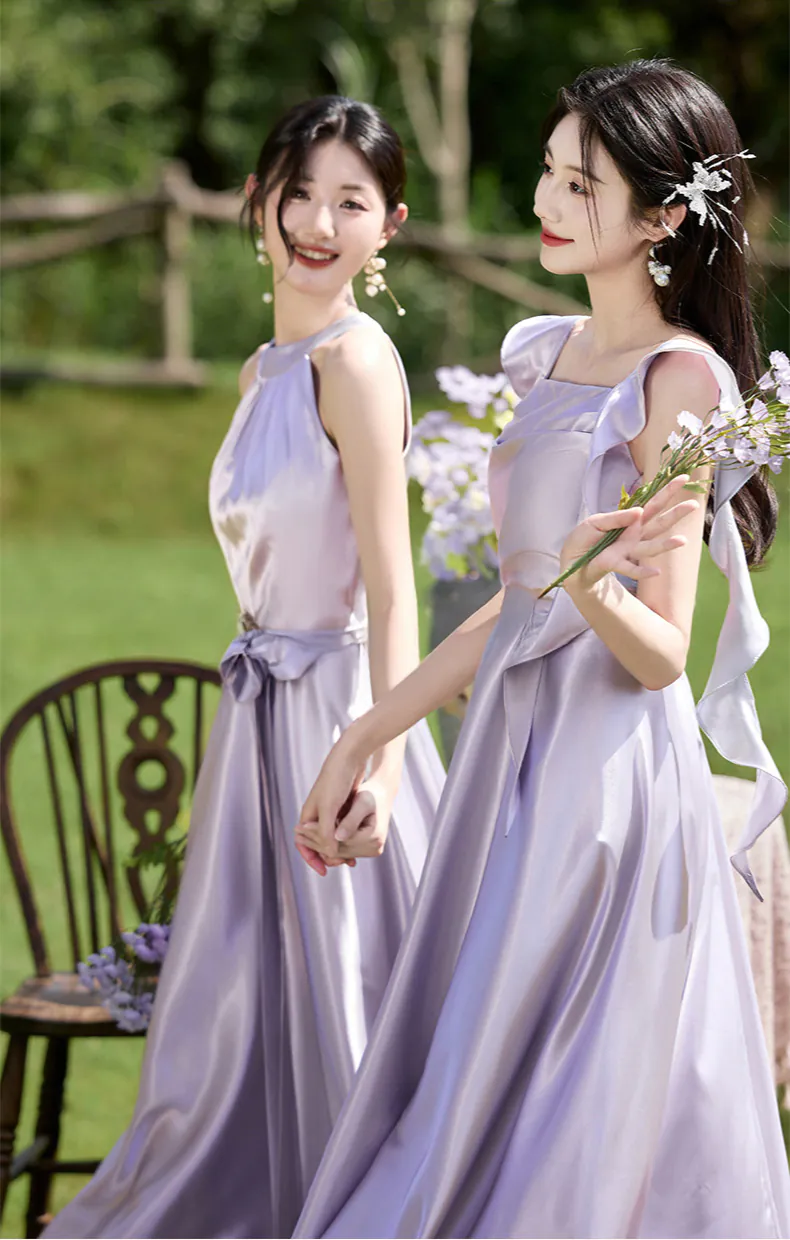 Light-Purple-Satin-Bridesmaid-Dress-Quinceanera-Casual-Cocktail-Gown16