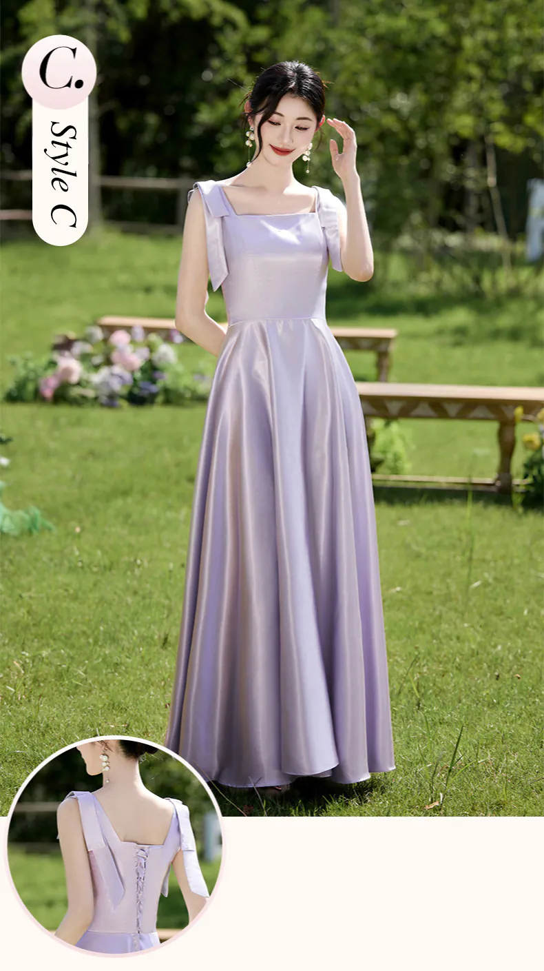 Light-Purple-Satin-Bridesmaid-Dress-Quinceanera-Casual-Cocktail-Gown22