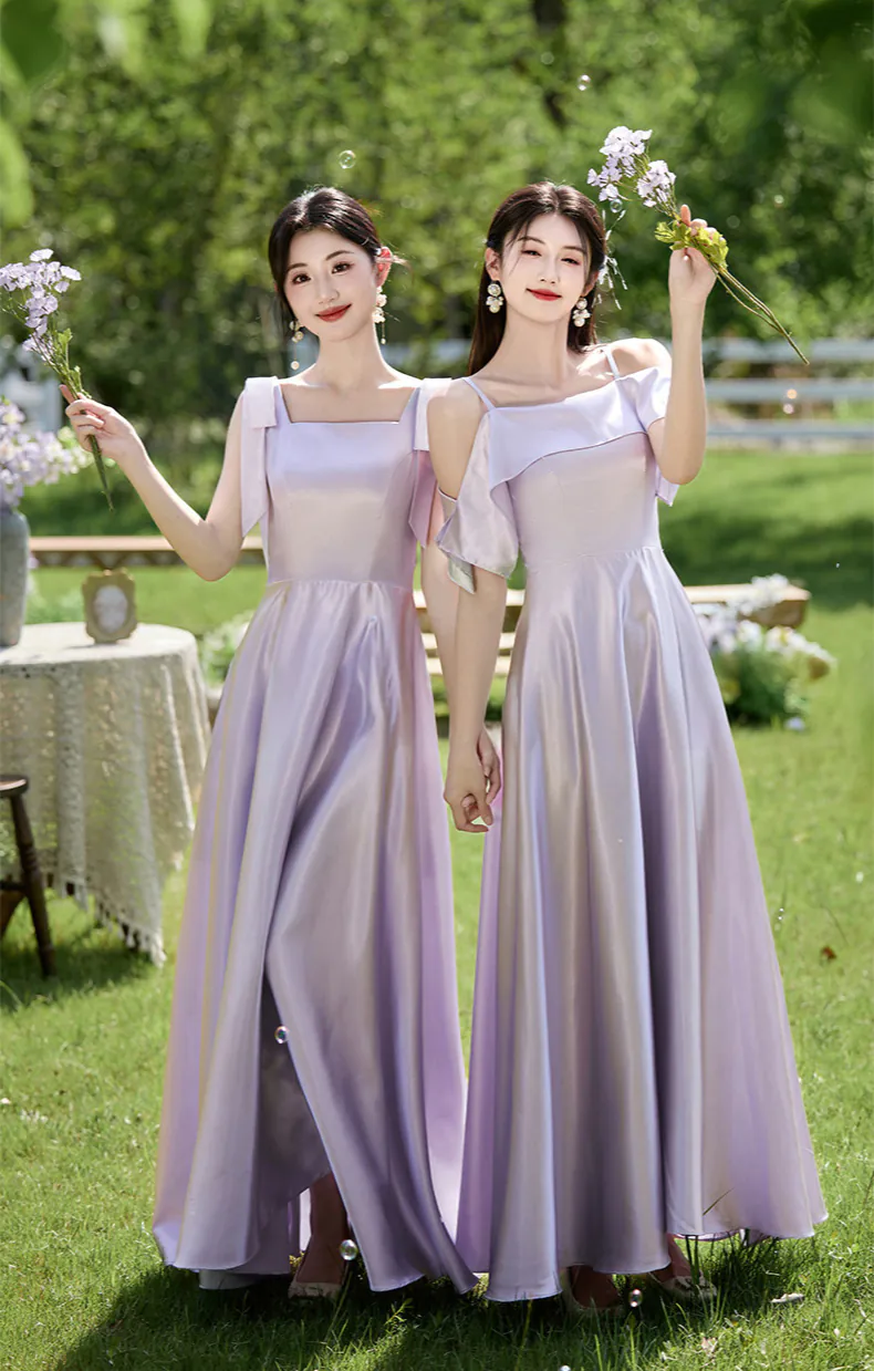 Light-Purple-Satin-Bridesmaid-Dress-Quinceanera-Casual-Cocktail-Gown31