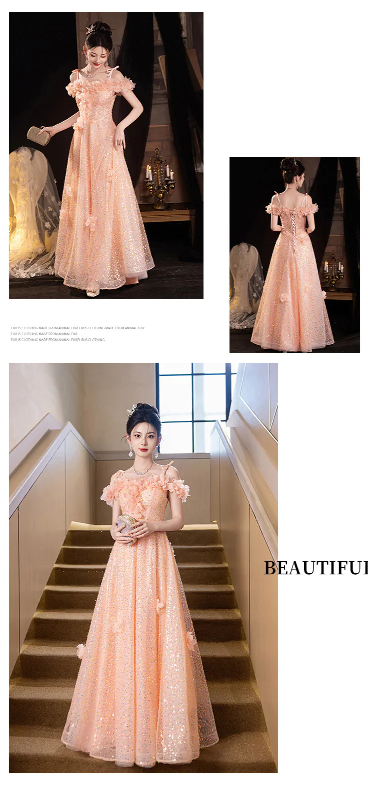 Modest-Soft-Peach-Pink-Princess-Glitter-Formal-Engagement-Evening-Gown08