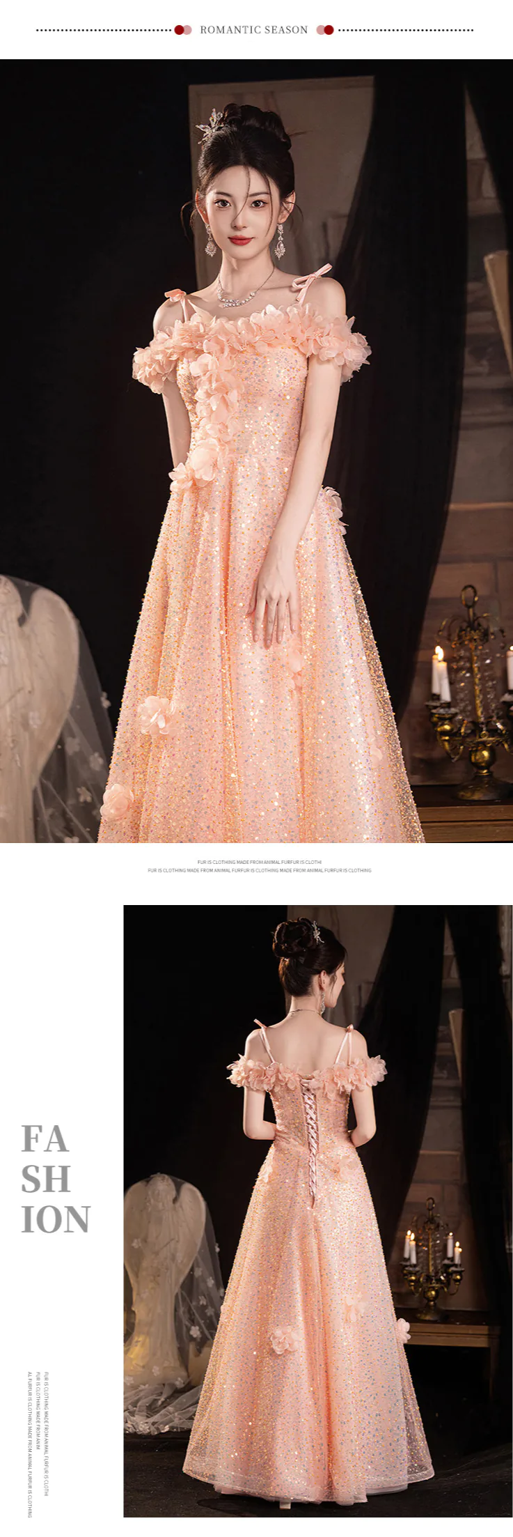 Modest-Soft-Peach-Pink-Princess-Glitter-Formal-Engagement-Evening-Gown10