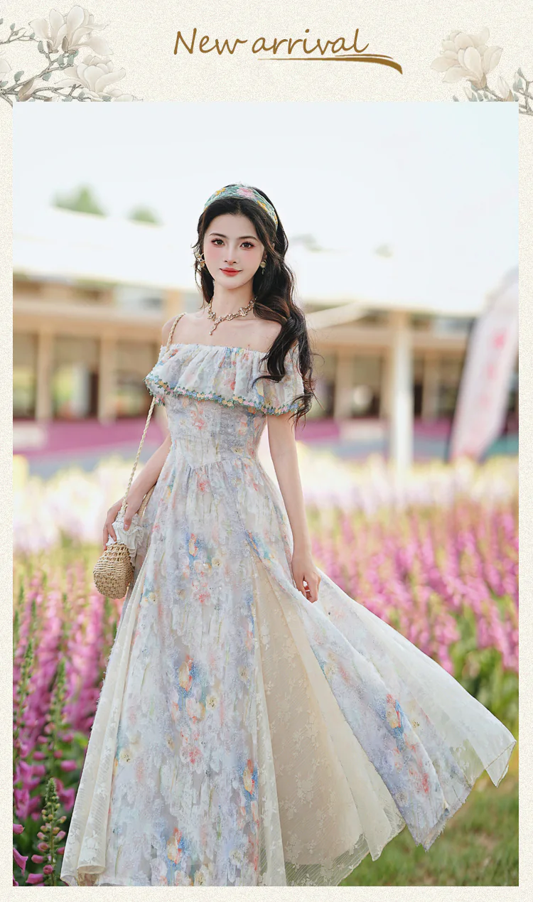 Monet-Garden-Floral-Camisole-Slip-with-Sheer-Mesh-Capelet-Cover-Up-Set07