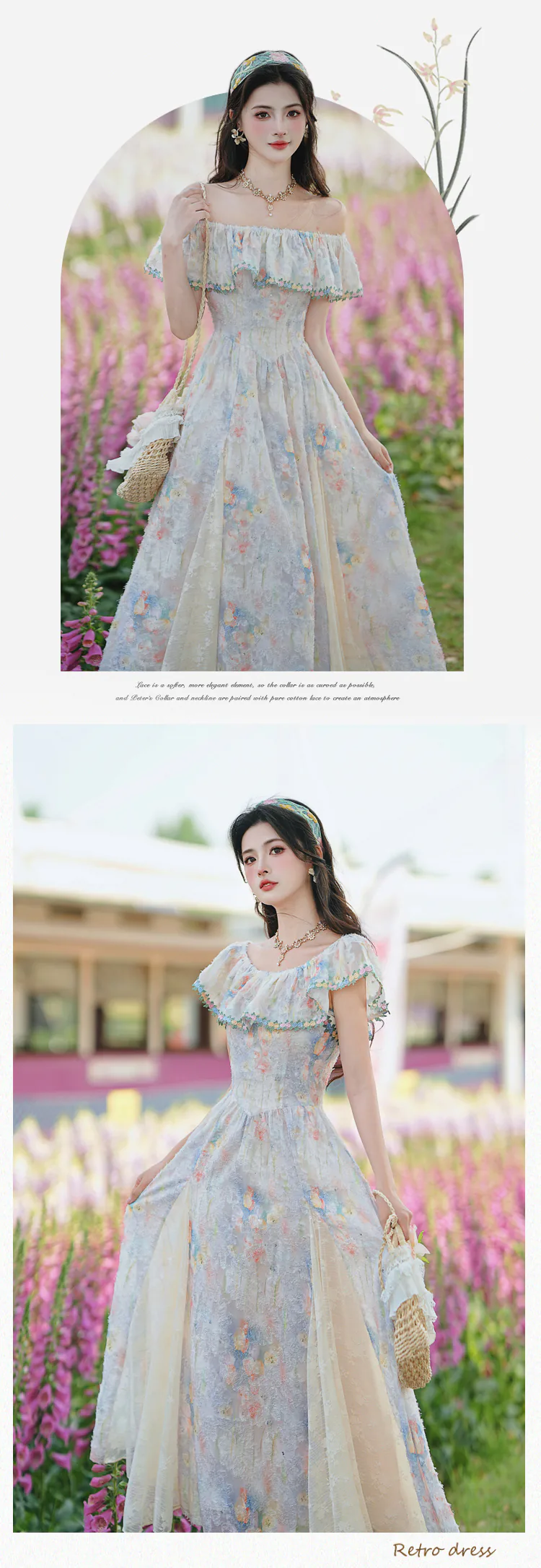 Monet-Garden-Floral-Camisole-Slip-with-Sheer-Mesh-Capelet-Cover-Up-Set09