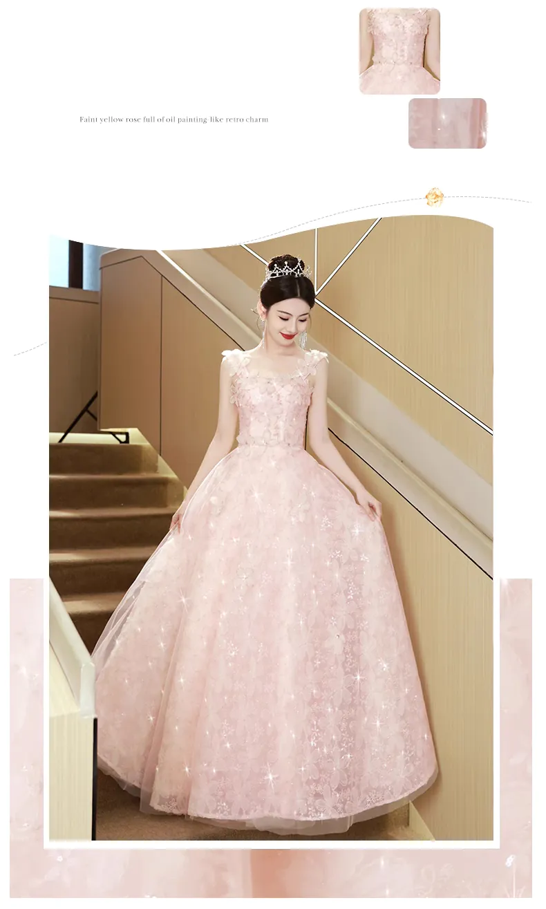 Romantic-Pink-Floral-Wedding-Toast-Graduation-Party-Dress-Evening-Gown07
