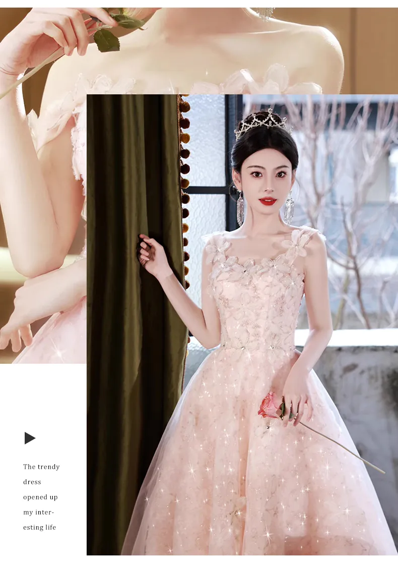 Romantic-Pink-Floral-Wedding-Toast-Graduation-Party-Dress-Evening-Gown11