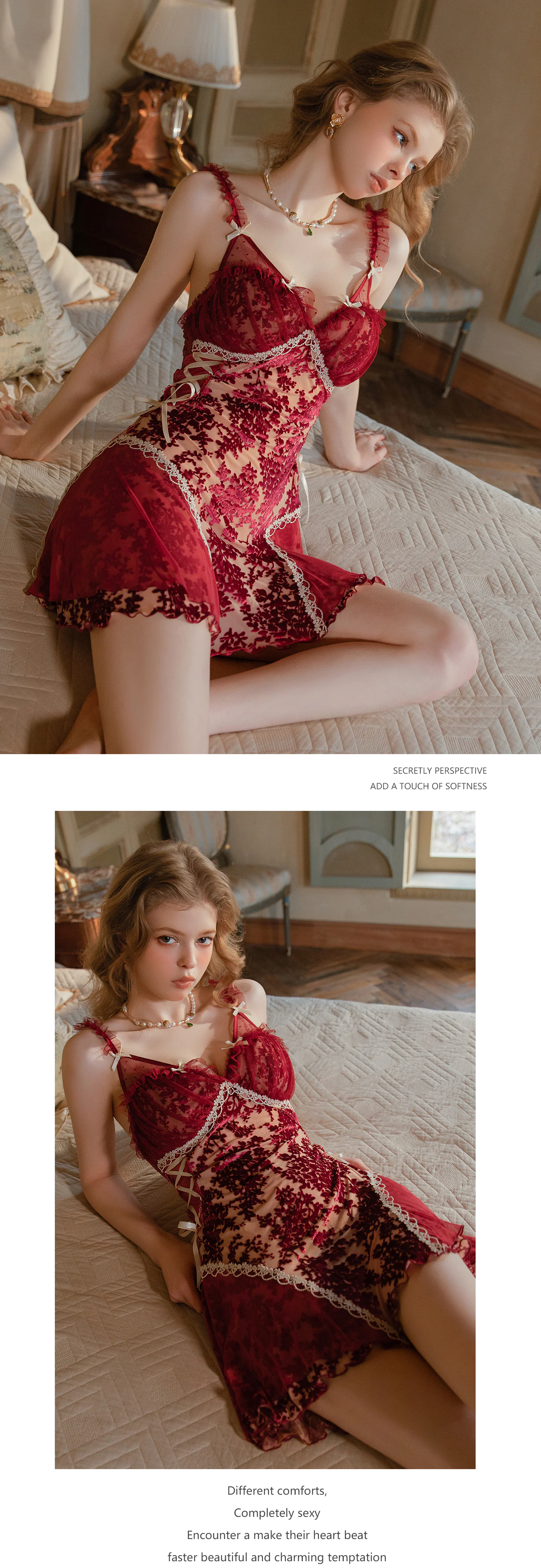 Sexy-Burnout-Sheer-Lace-Built-In-Padded-Floral-Mesh-Slip-Nightgown15