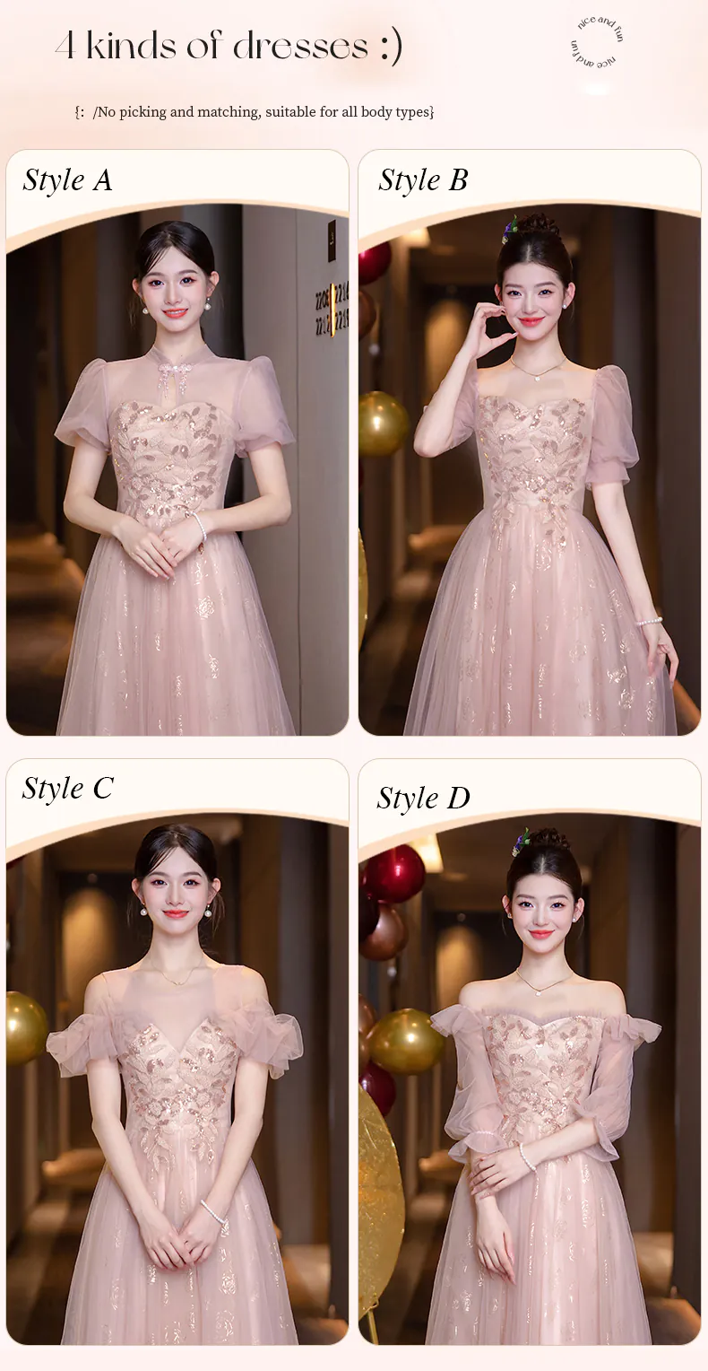 Sweet-Pink-Floral-Embroidery-Wedding-Guest-Party-Outfit-Bridesmaid-Dress10