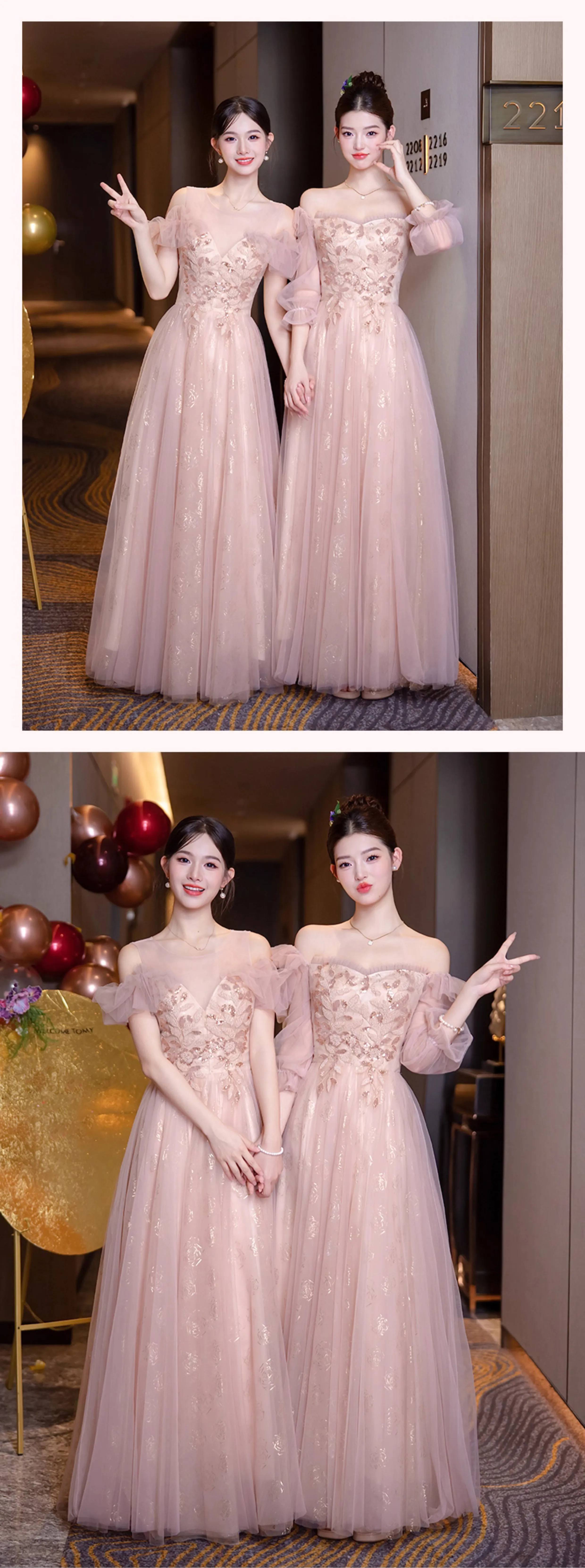 Sweet-Pink-Floral-Embroidery-Wedding-Guest-Party-Outfit-Bridesmaid-Dress19