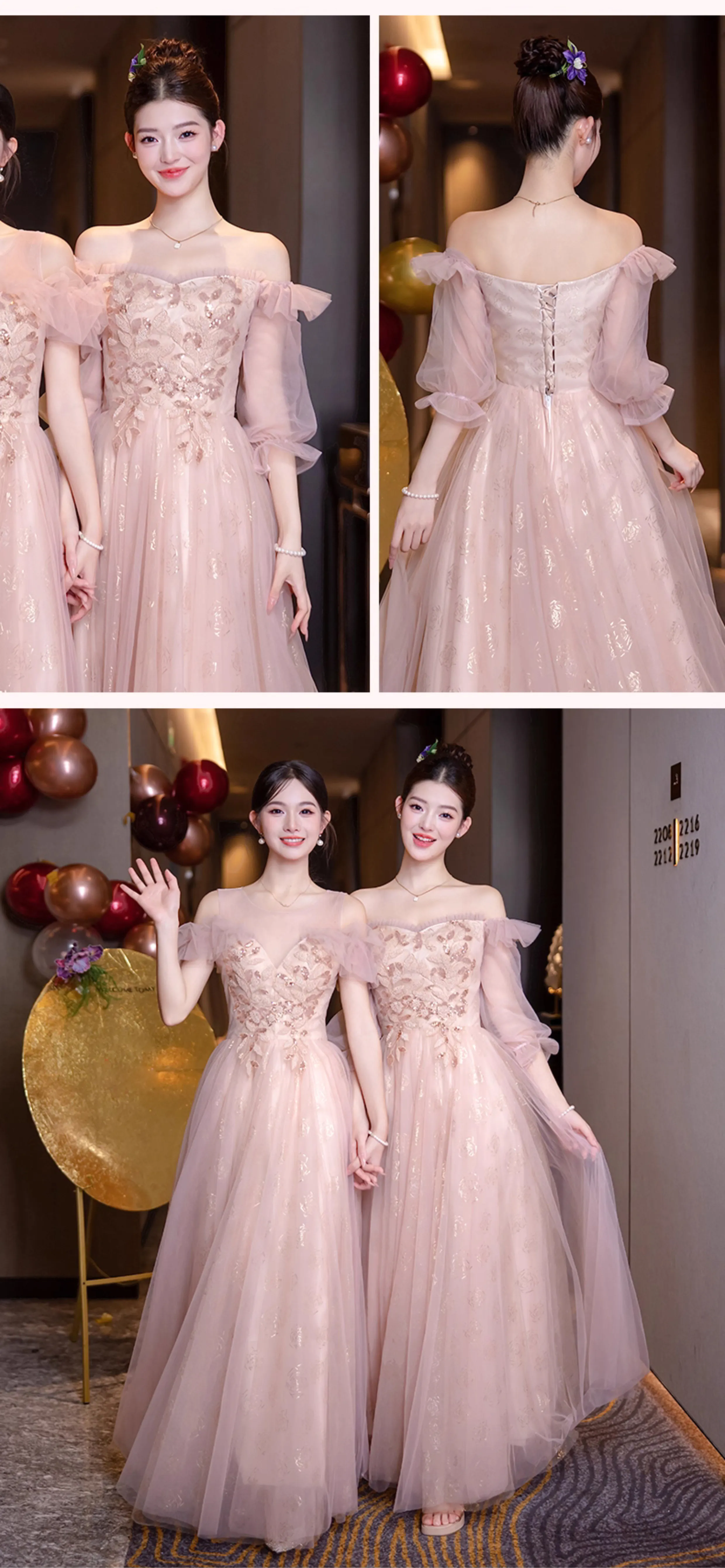 Sweet-Pink-Floral-Embroidery-Wedding-Guest-Party-Outfit-Bridesmaid-Dress21