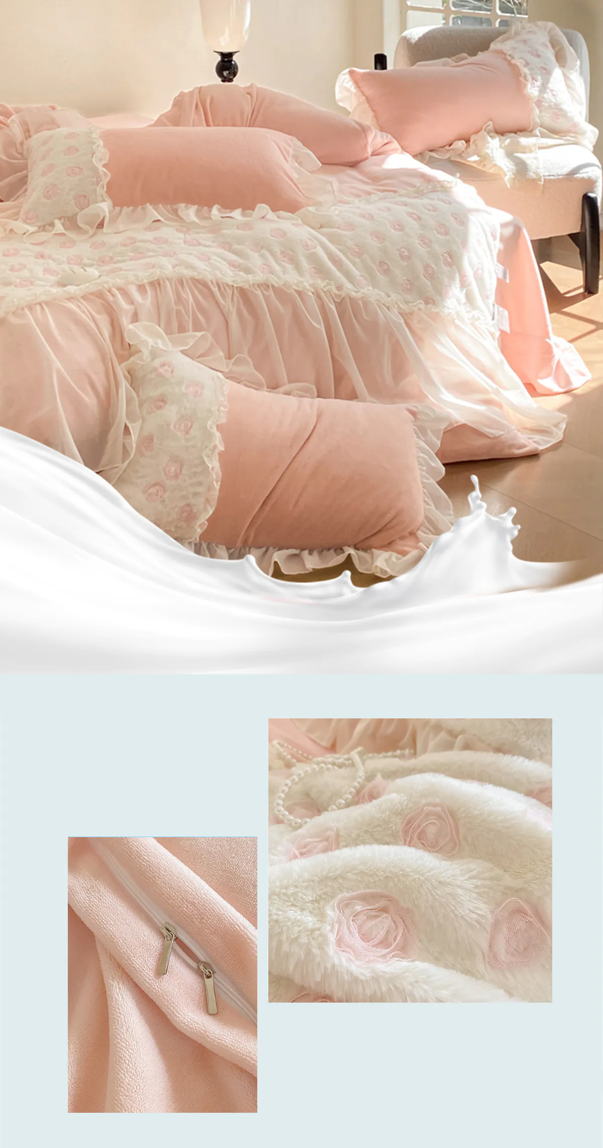 Sweet-Princess-230g-High-Weight-Milk-Velvet-Bed-Duvet-Cover-4-Pcs-Set12